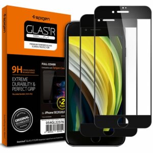 TVRZENÉ SKLO SPIGEN GLASS FC 2-PACK IPHONE 7/8/SE 2020 / SE 2022 ČERNÝ