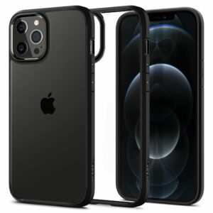 KRYT SPIGEN ULTRA HYBRID IPHONE 12/12 PRO MATNÁ ČERNÁ