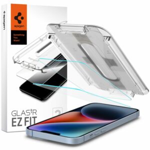 TVRZENÉ SKLO  SPIGEN GLAS.TR ”EZ FIT” 2-PACK IPHONE 13 / 13 PRO