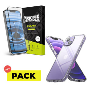 SET TVRDENÉ SKLO RINGKE ID FC GLASS + KRYT RINGKE FUSION IPHONE 13 CLEAR