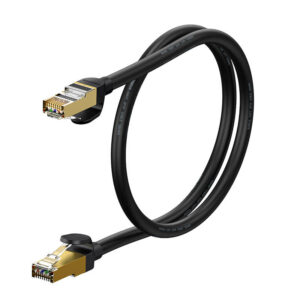 Baseus Ethernet RJ45 10 Gbps, síťový kabel 0,5 m (černý)