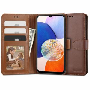 KNÍŽKOVÝ KRYT TECH-PROTECT WALLET GALAXY A14 5G BROWN