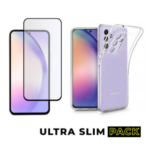 ULTRASLIM PACK KRYT TECH-PROTECT FLEXAIR+ GALAXY A54 5G CLEAR + TVRZENÉ SKLO HOFI GLASS PRO+ GALAXY A54 5G BLACK