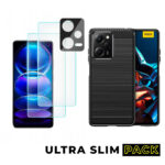 ULTRASLIM PACK TVRZENÉ SKLO TECH-PROTECT SUPREME SET XIAOMI REDMI NOTE 12 PRO CLEAR + KRYT TECH-PROTECT TPUCARBON XIAOMI REDMI NOTE 12 PRO / POCO X5 PRO 5G BLACK