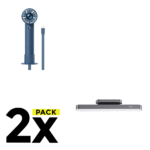 2X MAGNETICKÁ LAMPA S DOTYKOVÝM PANELEM BASEUS MAGNETIC (GRAY) + PŘENOSNÝ RUČNÍ VENTILÁTOR BASEUS FLYER TURBINE PORTABLE HAND FAN + LIGHTNING CABLE (BLUE)