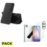 PACK KRYT TECH-PROTECT SMART VIEW GALAXY A54 5G BLACK + TVRZENÉ SKLO TECH-PROTECT SUPREME SET GALAXY A54 5G CLEAR