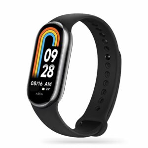 SILIKONOVÝ ŘEMÍNEK NA XIAOMI MI BAND 8 / 9 / NFC HEYBAND ICON ČERNÝ