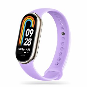 SILIKONOVÝ ŘEMÍNEK NA XIAOMI MI BAND 8 / 9 / NFC HEYBAND ICON FIALOVÝ