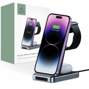 BEZDRÁTOVÁ NABÍJEČKA 3IN1 QI15W-A26 WIRELESS CHARGER BLACK