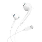 Sluchátka do uší, kabelová Foneng T15, USB-C, 1,2 m (bílá)