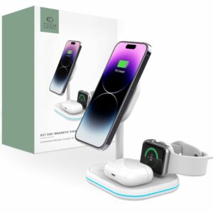 BEZDRÁTOVÁ NABÍJEČKA 3IN1 QI15W-A27 MAGNETIC MAGSAFE WIRELESS CHARGER WHITE