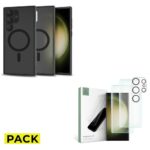 SUPREME PACK TVRZENÉ SKLO TECH-PROTECT SUPREME SET GALAXY S23 ULTRA CLEAR + KRYT TECH-PROTECT MAGMAT MAGSAFE GALAXY S23 ULTRA MATTE BLACK