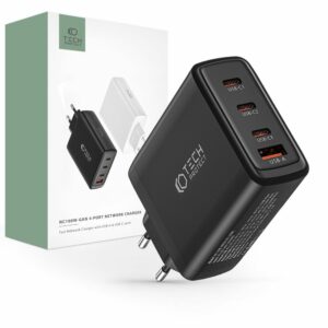 NABÍJEČKA NA MOBIL A TABLET  TECH-PROTECT NC100W-GAN 4-PORT NETWORK CHARGER PD100W/QC3.0 BLACK