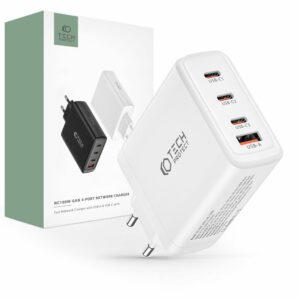 NABÍJEČKA NA MOBIL A TABLET  TECH-PROTECT NC100W-GAN 4-PORT NETWORK CHARGER PD100W/QC3.0 WHITE