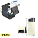 ULTRASLIM PACK OCHRANNÁ FÓLIE WHITESTONE PREMIUM GEN FILM GALAXY Z FLIP 4 + KRYT TECH-PROTECT FLEXAIR PRO GALAXY Z FLIP 4 CLEAR