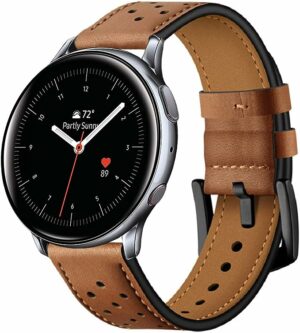 ŘEMÍNEK HEYBAND LEATHER SAMSUNG GALAXY WATCH 4 / 5 / 5 PRO / 6 / 7 / FE BROWN