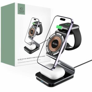 BEZDRÁTOVÁ NABÍJEČKA 3IN1 QI15W-A29 MAGNETIC MAGSAFE WIRELESS CHARGER BLACK