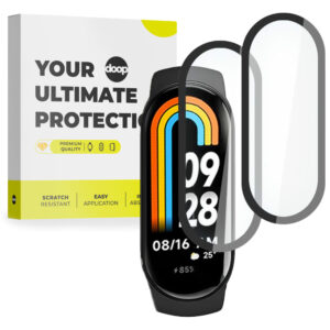 TVRZENÉ SKLO NA XIAOMI MI BAND 8 / 9 / NFC DOOP HYBRID GLASS ČERNÝ