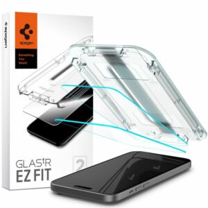 TVRZENÉ SKLO SPIGEN GLAS.TR ”EZ FIT” 2-PACK IPHONE 15 CLEAR