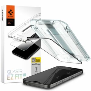 TVRZENÉ SKLO  SPIGEN GLAS.TR ”EZ FIT” FC IPHONE 15 PRO MAX BLACK