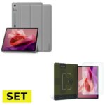 SET KRYT TECH-PROTECT SMARTCASE LENOVO TAB P12 12.7 TB-370 GREY + TVRZENÉ SKLO HOFI GLASS PRO+ LENOVO TAB P12 12.7 TB-370 CLEAR