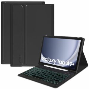 POUZDRO S KLÁVESNICÍ PRO SAMSUNG GALAXY TAB A9+ PLUS 11.0 X210 / X215 / X216 TECH-PROTECT SC PEN ČERNÝ