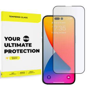 TVRZENÉ SKLO DOOP GLASS IPHONE 14 PRO BLACK