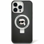 KRYT KARL LAGERFELD KLHMP15XHMRSKHK HARDCASE RING STAND MAGSAFE IPHONE 15 PRO MAX BLACK