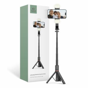 SELFIE TYČ TECH-PROTECT L05S WIRELESS SELFIE STICK TRIPOD & LED LIGHT BLACK