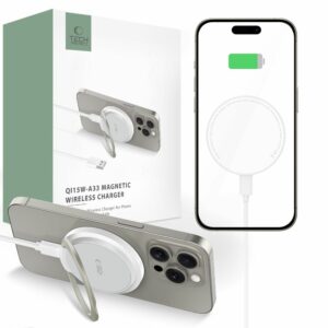 BEZDRÁTOVÁ NABÍJEČKA TECH-PROTECT QI15W-A33 MAGNETIC MAGSAFE WIRELESS CHARGER WHITE