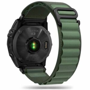 NYLONOVÝ ŘEMÍNEK NA GARMIN 22MM FENIX 5 / 6 / 6 PRO / 7 HEYBAND NYLON PRO VOJENSKÁ ZELENÁ