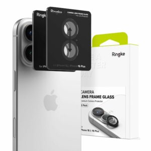 SKLÍČKO PRO ČOČKU FOTOAPARÁTU NA IPHONE 16 / 16 PLUS RINGKE CAMERA FRAME PROTECTOR 2-PACK BLACK