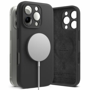 KRYT NA IPHONE 16 PRO MAX RINGKE SILICONE MAGNETIC MAGSAFE BLACK