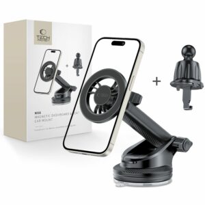 DRŽÁK TELEFONU DO AUTA TECH-PROTECT N56 MAGNETIC MAGSAFE DASHBOARD & VENT CAR MOUNT BLACK