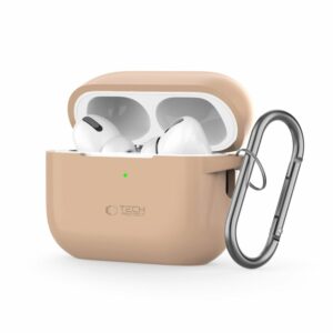 POUZDRO TECH-PROTECT SILICONE HOOK APPLE AIRPODS PRO 1 / 2 CAFE LATTE
