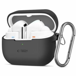 POUZDRO NA  SAMSUNG GALAXY BUDS 3 / 3 FE / 3 PRO TECH-PROTECT SILICONE HOOK BLACK