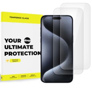 2X TVRZENÉ SKLO NA IPHONE 16 PLUS DOOP GLASS 2-PACK CLEAR