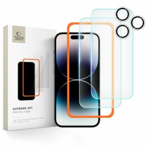 TVRZENÉ SKLO TECH-PROTECT SUPREME SET 3-PACK IPHONE 16 PRO MAX CLEAR