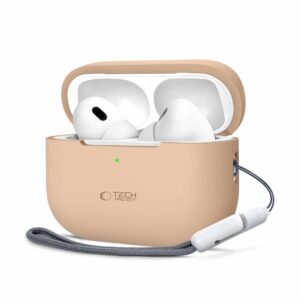 POUZDRO TECH-PROTECT SILICONE APPLE AIRPODS PRO 1 / 2 CAFFE LATTE