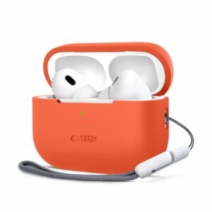 POUZDRO TECH-PROTECT SILICONE APPLE AIRPODS PRO 1 / 2 NEON ORANGE