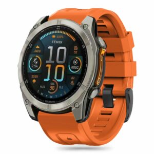 ŘEMÍNEK TECH-PROTECT SILICONE GARMIN FENIX 5S / 5S PLUS / 6S / 6S PRO / 7S / 8 (43 MM) ORANGE