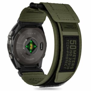 ŘEMÍNEK TECH-PROTECT SCOUT PRO GARMIN FENIX 5 / 6 / 6 PRO / 7 / 8 (47 MM) / E MILITARY GREEN