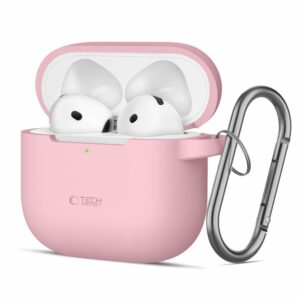POUZDRO TECH-PROTECT SILICONE HOOK APPLE AIRPODS 4 DUSTY PINK