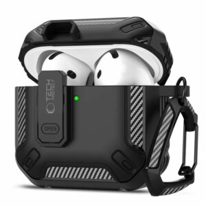 POUZDRO TECH-PROTECT CARBONOX PRO APPLE AIRPODS 4 ČERNÉ
