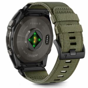 ŘEMÍNEK TECH-PROTECT NYLON CLASSIC GARMIN FENIX 5X / 5X PLUS / 6X / 6X PRO / 7X / 8 (51 MM) OLIVE GREEN