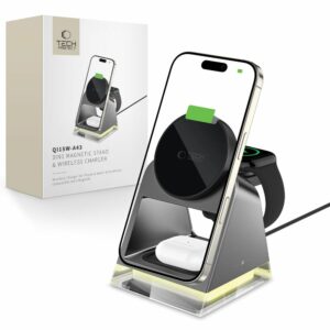BEZDRÁTOVÁ NABÍJEČKA TECH-PROTECT QI15W-A43 3IN1 MAGNETIC MAGSAFE WIRELESS CHARGER BLACK