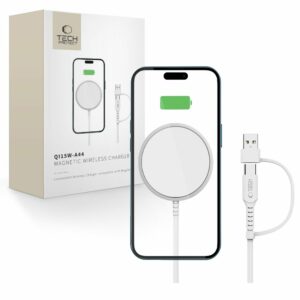 BEZDRÁTOVÁ NABÍJEČKA TECH-PROTECT QI15W-A44 MAGNETIC MAGSAFE WIRELESS CHARGER WHITE