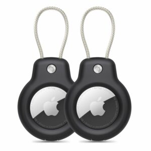 POUZDRO TECH-PROTECT ROUGH VEIN 2-PACK APPLE AIRTAG BLACK