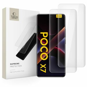 TVRZENÉ SKLO TECH-PROTECT GLASS UV+ 2-PACK XIAOMI REDMI NOTE 14 PRO 4G / 5G / 14 PRO+ PLUS 5G / POCO X7 5G CLEAR