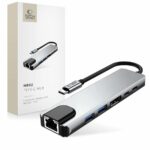 TECH-PROTECT-HB02-HUB-ADAPTER-6IN1-TYPE-C-USB2.0-USB3.0-HDMI-4K-30HZ-RJ45-PD100W-SPACE-GREY